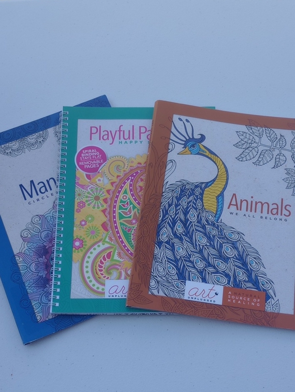 New Art Unplugged Adult Coloring Books - Animals, Playful Patterns, Mandalas